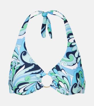Melissa Odabash Brussels printed ring-detail bikini top