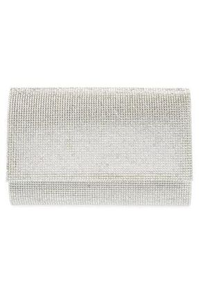 Jessica McClintock Alexis Rhinestone Crossbody Clutch in 42N-Silver at Nordstrom Rack