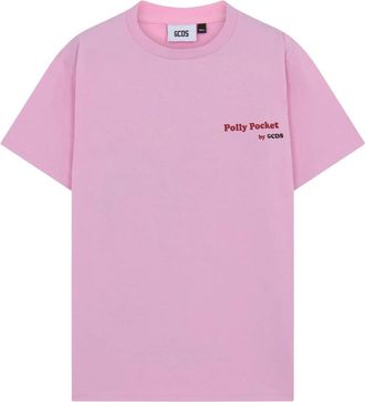 GCDS Oversized T-shirt - Dames - T-shirts - Roze - 2XS - Katoen - Tops
