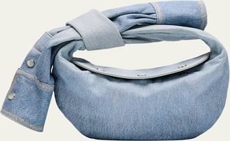 Bottega Veneta Jodie Mini Shirt Denim Top-Handle Bag