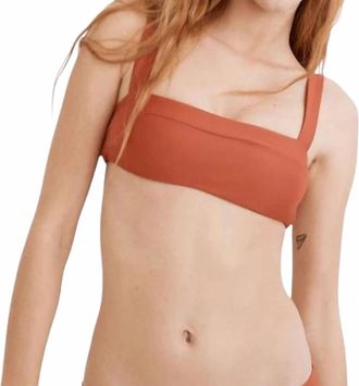 JADE Swim Womens Coast Bikini Top In Dulce Sheen