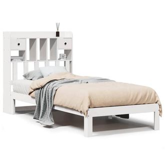 Berkfield Home Bookcase Bed without Mattress White 75x190cm Solid Wood Pine | Size: 75x190 cm