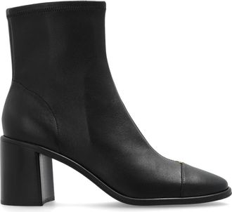 Tory Burch Enkellaarsjes met hak - Dames - Laarzen met Hak - Zwart - 40 EU - Leer - Schoenen