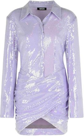 Rotate Misty Lilac Polyester Sequined Mini Dress