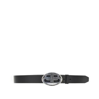 Balenciaga Oval BB leather belt Man 100