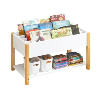 SoBuy Estanter&iacute;a Infantil Multifuncional Organizador De Juguetes Y Libros De 2 Estantes 85 X 42 X 45 Cm Kmb35-w Sobuy Es