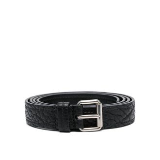 Prada Zwarte Kalfslederen Regular Riem