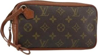Louis Vuitton Pre-owned Clutches, female, Brown, Size: ONE SIZE Pre-owned Canvas Clutch