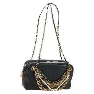 Chanel Pre-owned Vintage Schoudertas - Dames - Pre-owned - Zwart - Maat: ONE Size Leer
