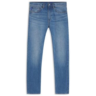 HUGO BOSS Slim-fit jeans in stretch bright blue denim