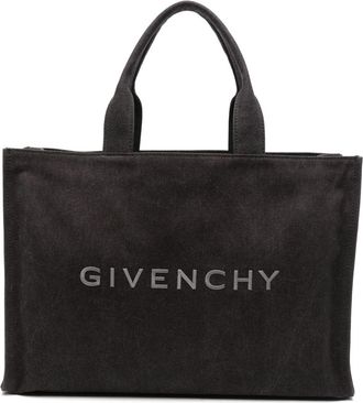 Givenchy logo-embroidered tote bag - men - Polyurethane/Polyester/Cotton - OS - Black
