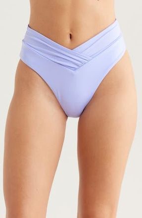 BECCA by Rebecca Virtue Color Code High Waist Bikini Bottoms in Bellflower at Nordstrom Rack, Size Small