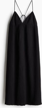 H&M Maxikleid mit Bindebändern - Schwarz