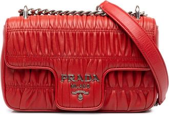 Prada Pre-owned Prada Nappa Gaufre Chain Flap Crossbody Ladies RQO25YFVM6UQOXV2