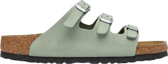 Birkenstock Florida Fresh - Heren - Sandalen - Groen - 38 EU - Leer - Schoenen