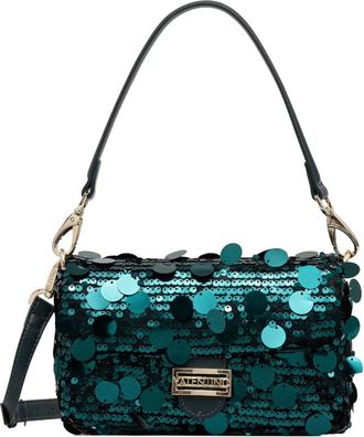 Valentino Sleet Schoudertas - Dames - Schoudertassen - Groen - ONE Size - Pailletten - Tassen