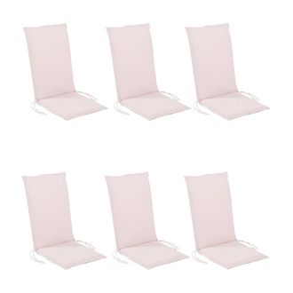 ED&Egrave;N JARD&Iacute; Pack 6 cojines para sillones de exterior repelente al agua rosa