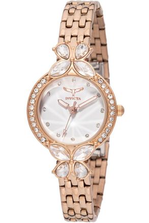 Invicta Wildflower 69099 Dameshorloge - Quartz Uurwerk - Metaal met Witte Wijzerplaat - 30 mm