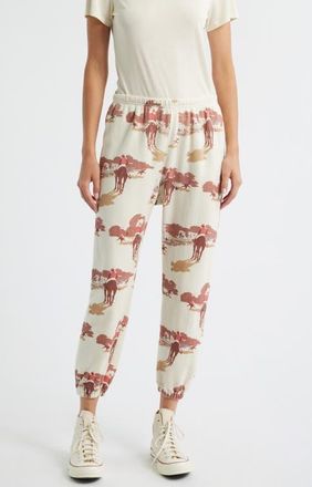 The Great. The Stadium Sweatpants in Riding Horses Print at Nordstrom, Size 1