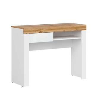 Petits Meubles Consola escritorio 1 caj&oacute;n blanca tableros aglomerado laminado blanco