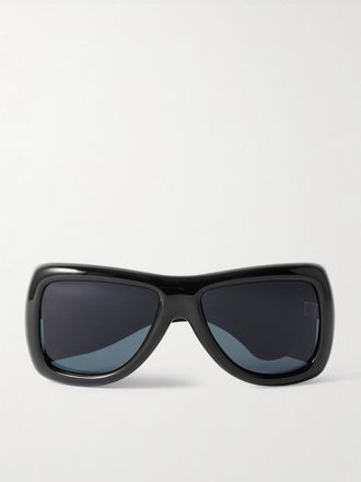 Saint Laurent Eyewear Occhiali Da Sole In Acetato Con Montatura D-frame Sl 902 Howl - Nero