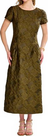 Sara Campbell Barbara Tea Midi Dress In Olive