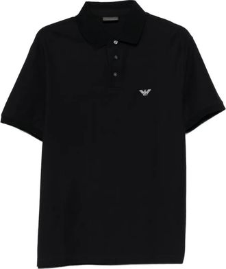 Emporio Armani Polo con logo ricamato - Nero