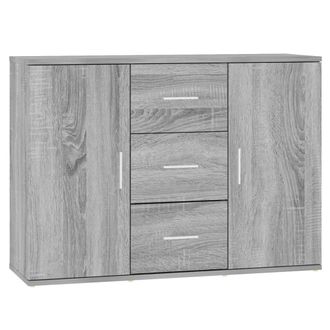 Berkfield Home Sideboard Grey Sonoma 91x29.5x65 cm Engineered Wood