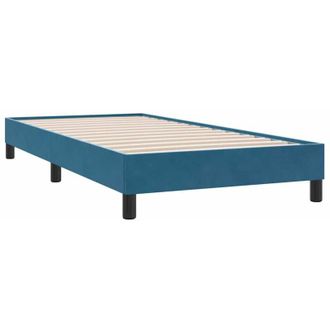 vidaXL Giroletto a Molle senza Materasso Blu Scuro 100x210 cm Velluto vidaXL