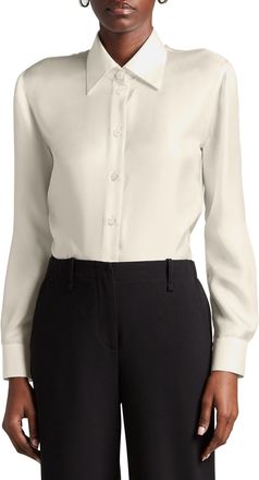 Giorgio Armani Button-Down Silk Twill Blouse