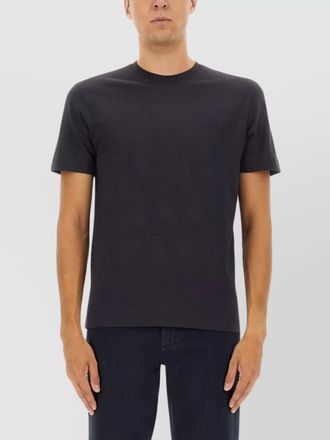 Ermenegildo Zegna cotton blend short sleeve polo top