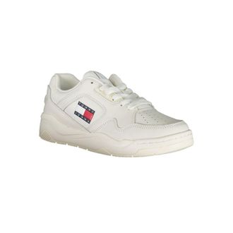 Tommy Hilfiger Logo-Embellished Leather & Polyurethane Sneaker - White