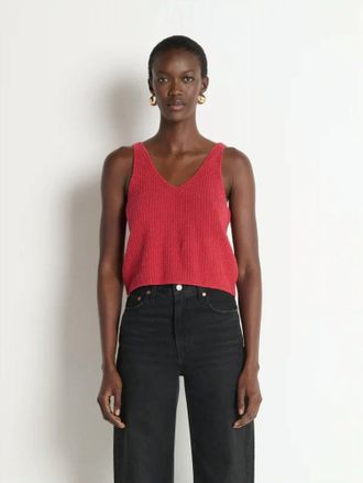 Nation Ltd Cece Knit Tank In Heartbeat Red