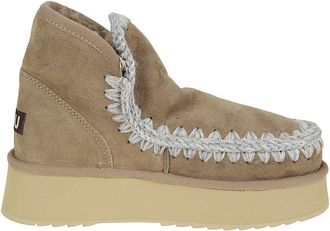 Mou Moccasin-Inspired Ankle Boots With Plush Sheep Skin Lining