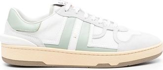 Lanvin panelled low-top sneakers - men - Calf Leather/Fabric/Calf Leather/Rubber/Fabric - 45 - White