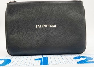 Balenciaga Black Leather Pouch (Pre-Owned)