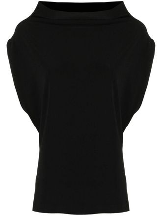 Norma Kamali Top smanicato - Nero