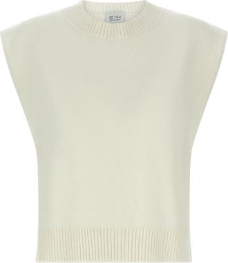 Be You Benedicta Cashmere Vest - female - Be You - Cashmere Knitwear - White - S - Knitwear