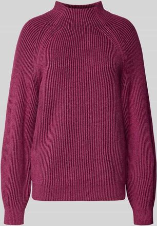 Tom Tailor Regular Fit Strickpullover aus Baumwoll-Mix mit Woll-Anteil in Bordeaux, Größe XXL