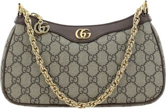 Gucci Womens Ophidia Shoulder Bag With Gg Supreme Pattern B.ebony-N.acer-Vrv General Cotton B.ebony/n.acer/vrv