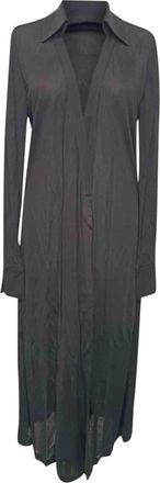 Diane Von F&uuml;rstenberg Diane Von Furstenberg Midi Shirt Dress in Black Viscose