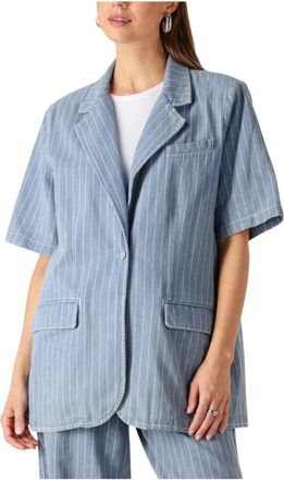 Second Female Layne SS Blazer Set - Dames - Blazers - Blauw - L - Jassen