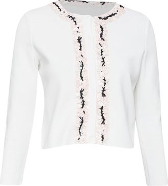 Giambattista Valli petal bead trim cardigan