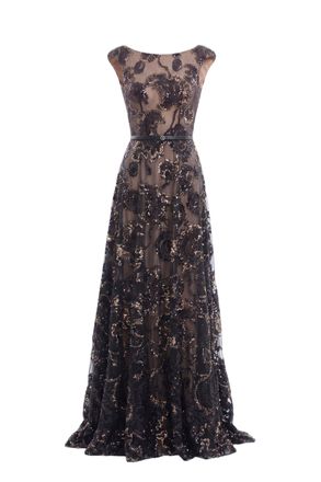 Saiid Kobeisy Embroidered Tulle Long Dress