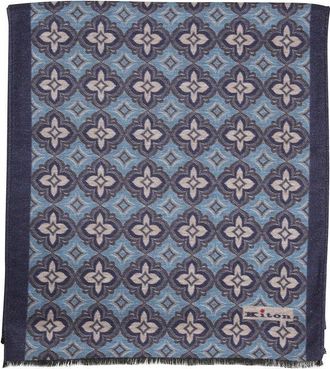 Kiton Abstract Geometric Cashmere Scarf