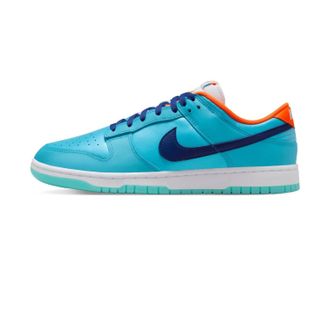 Nike Mens Dunk Low Se Splash Sneaker In Baltic Blue/deep Royal Blue-Total Orange
