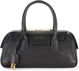 Elisabetta Franchi Kleine Boston tas van nappaleer - Dames - Handtassen - Zwart - ONE Size - Leer - Tassen