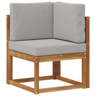 vidaXL Conjunto De Sof&aacute;s De Exterior 8 Pcs Gris Natural Y Claro Vidaxl