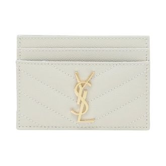 Saint Laurent Wallets & Cardholders, female, Beige, Size: ONE SIZE Cassandre Matelass&eacute; Card Holder