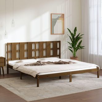 vidaXL Vidaxl - Estructura De Cama Madera Maciza De Pino Marr&oacute;n Miel 200x200 Cm